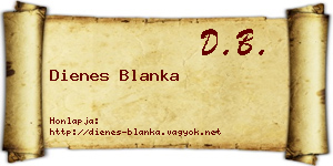 Dienes Blanka névjegykártya